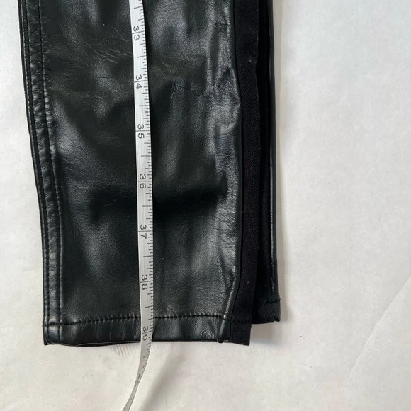Divided by H&M Faux Leather High Waist Pull On Pants Black Pants Jeans US 4 NWT - Picture 4 of 8